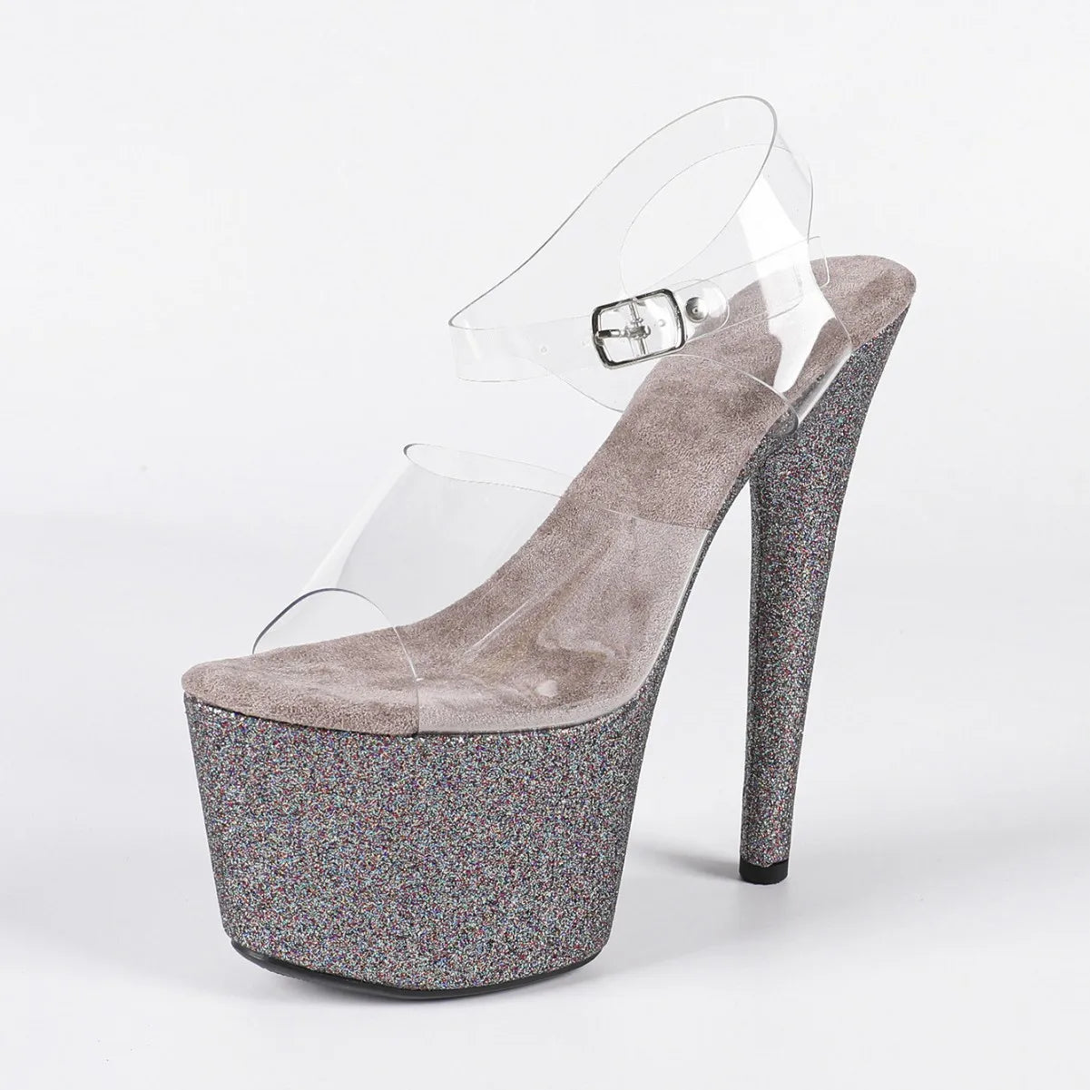 Autumn Nightclub Fun Women's Shoes Waterproof Table Roman Fish Mouth Lady High Heel 17CM LFD-181-Q38