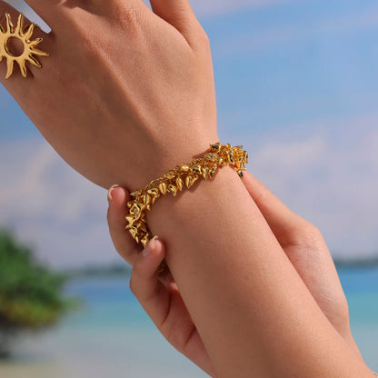 Ferris Wheel Chic Multi Hearts Love Stainless Steel Bracelet for Women two-tone Waterproof Charm Luxury Jewelry Gift