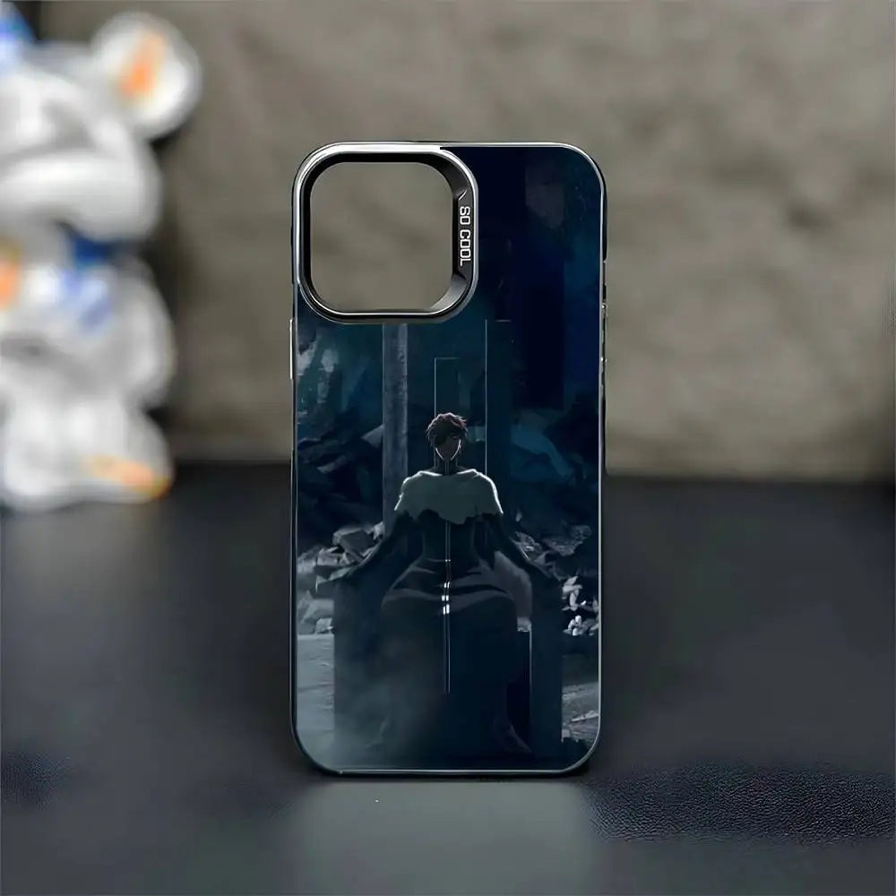 Bleach Aizen Sousuke Phone Case For iPhone 16,15,14,13,12,11,Mini,Pro,MAX Black Matte Shockproof Cover