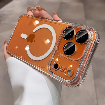 High Clear With Camera Control Button Magsafe Case for iPhone 17 16 Pro Max 17Pro 16Pro Transparent Magnetic Ultra Thin PC Cover