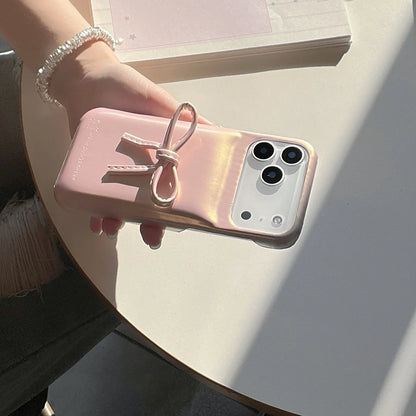 Ins Fashion Cute 3D Bow Phone Case For iphone 17 Pro Max Luxury Down Pink Jacket The Puffer Case For iphone Air Shockproof Cases
