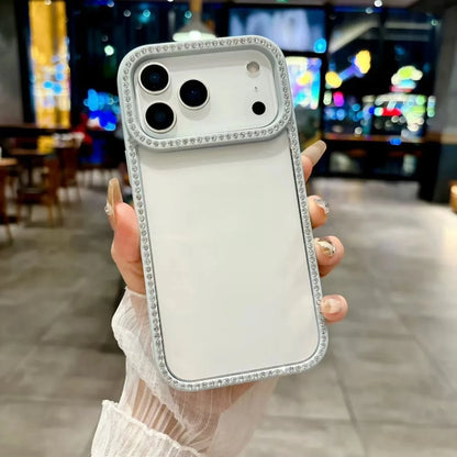 Solid Color Glitter Diamond Phone Cases For iPhone 17 17AiR Air 17Pro 17ProMax Pro Max Case Rhinestone Transparent Cover Carcase