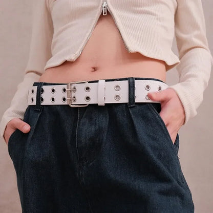 Ladies' fashionable belt paired with jeans, Gothic style studded decorative belt,  belt waist cinching belt daily wear