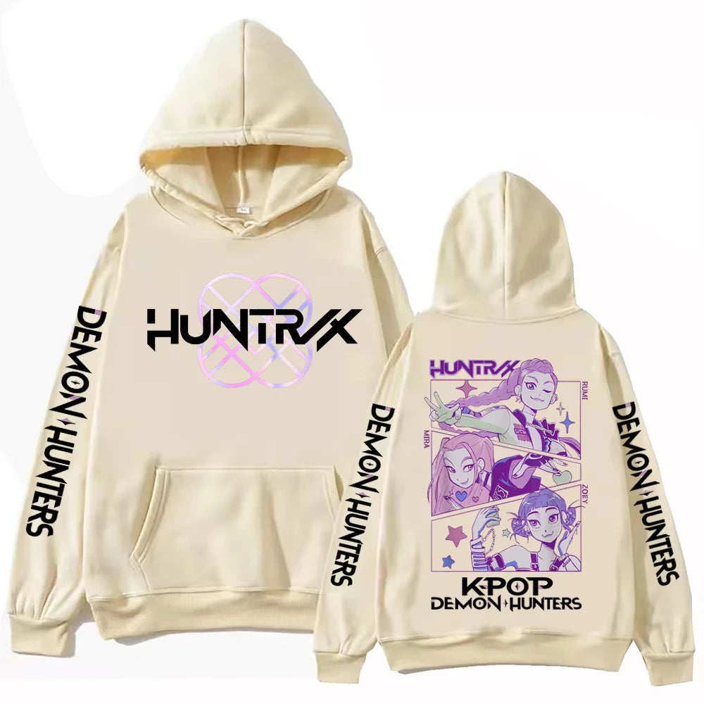 Hot Anime K-Pop Demon Hunters Hoodie Mira Rumi Zoey Printing Sweatshirts Women Men Fashion Harajuku Hip Hop Pullover Tops