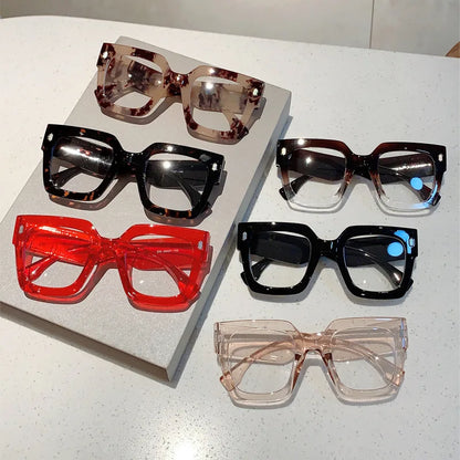 Large Square Frame Clear Lens Glasses Anti Blue Light Spectacles Optical Square Computer Big Eye Glasses Frame Eyewear