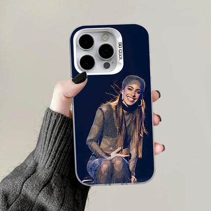 TINI Martina Stoessel Phone Case For iPhone 16,15,14,13,12,11,Pro,Max,Plus,Mini,XS,SE Anti Fall Gray White Matte Hard Bumper
