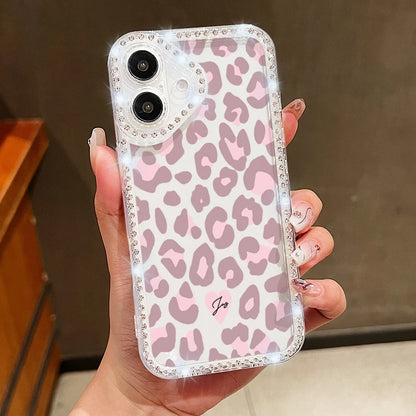 Colorful Leopard Print Diamond Case For iPhone 16 Pro Max Clear Soft Cover Coque For iPhone 11 12 13 14 15 Pro Max 16e 17 Air