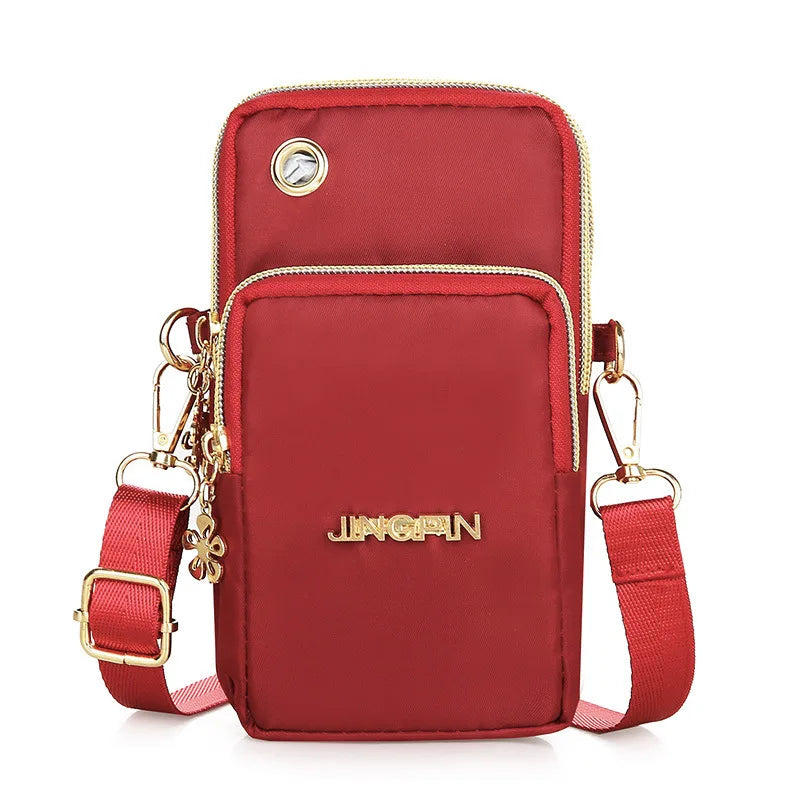 New Balloon Mobile Phone Crossbody Bags for Women Fashion Women Shoulder Bag Cell Phone Pouch With Headphone Plug 3 Layer Wallet.