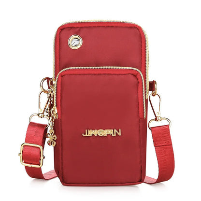 New Balloon Mobile Phone Crossbody Bags for Women Fashion Women Shoulder Bag Cell Phone Pouch With Headphone Plug 3 Layer Wallet.