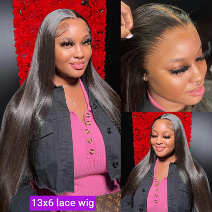 30 40 Inch 13x4 13x6 Straight Lace Frontal Wigs 360 Front Human Hair 4x4 5X5 Closure Wig Pre Plucked For Women 250 Density
