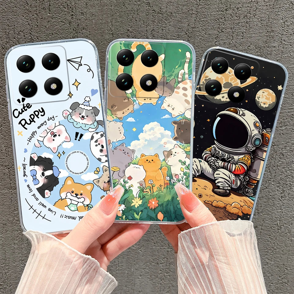 Case For Xiaomi 15 15T Pro Ultra Colorful Love Heart Durable Lightweight Soft Transparent Bumper For Xiaomi15Pro 15Ultra Fundas