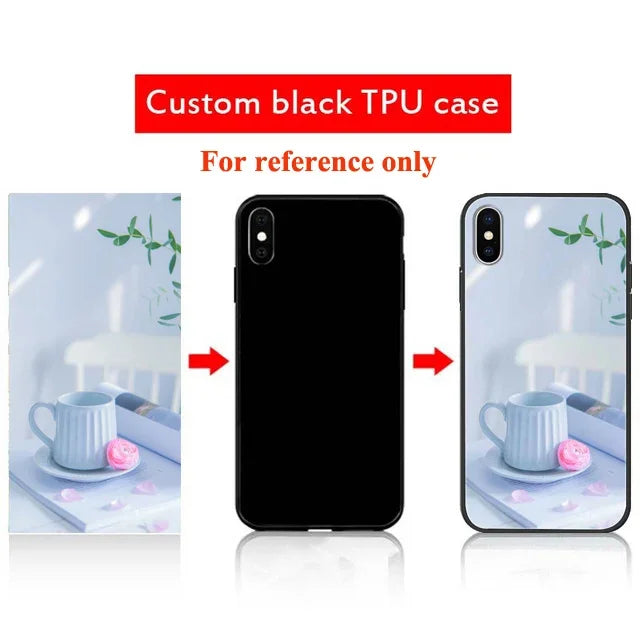 Custom Phone Cases For iphone 16 e 14 Pro Max 13 Mini 15 Plus Glass Silicone Cover Customized Photo Personalized Pictures Fundas
