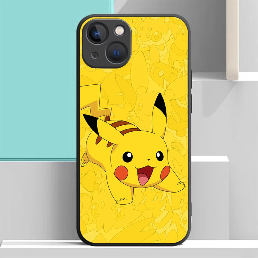 S-71 Cartoon Pokemon Soft Case for iPhone 14 13 11 12 XS Pro Max Plus X