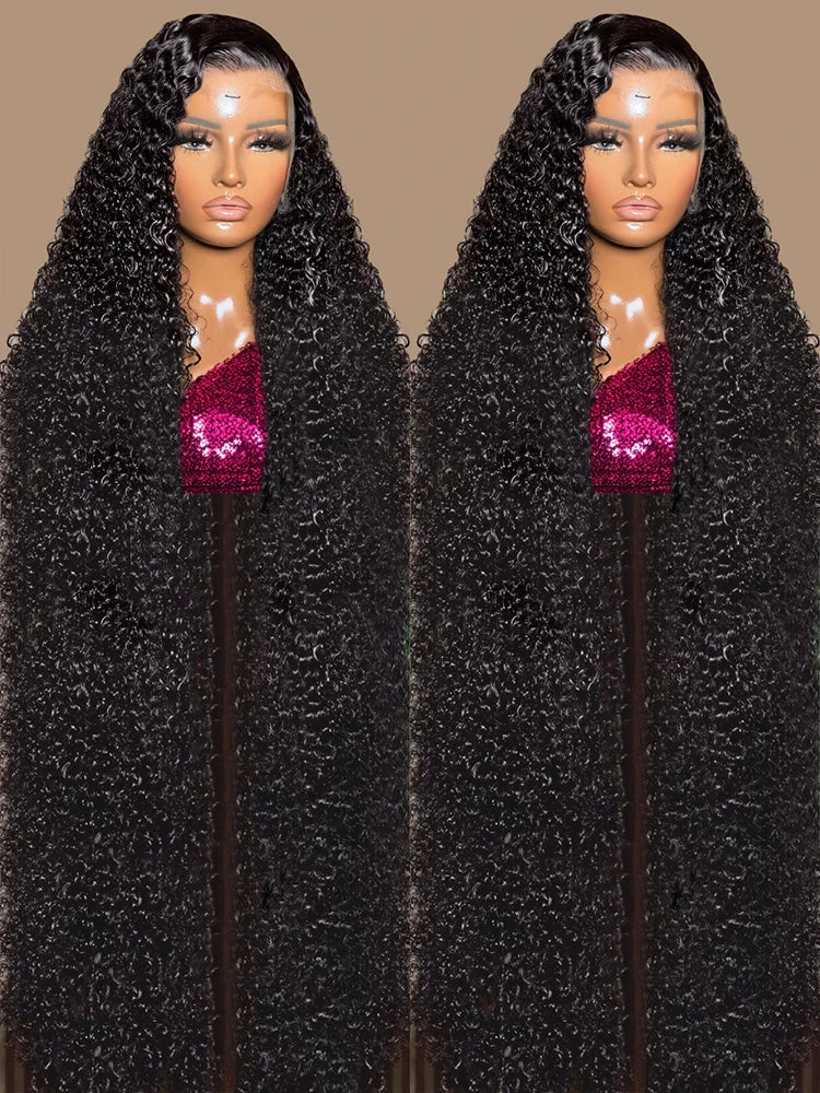 40 46 Inch Deep Wave 13x6 13x4 Hd Lace Front Human Hair Wig 250 Density Water Curly 360 Lace Frontal Wigs Human Hair For Women