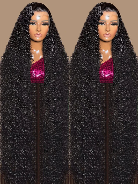 40 46 Inch Deep Wave 13x6 13x4 Hd Lace Front Human Hair Wig 250 Density Water Curly 360 Lace Frontal Wigs Human Hair For Women