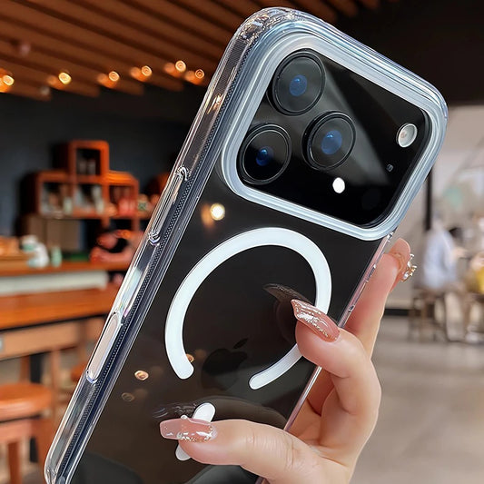 for Magsafe Transparent With Camera Control Button Case for iPhone 17 16 Pro Max Magnetic Clear Shockproof Ultra Slim Thin Cover