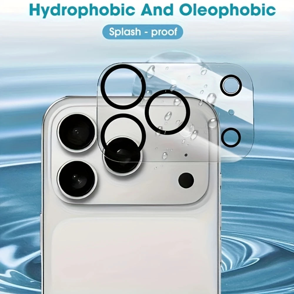 NNBILI 2pcs Tempered Glass Camera Protector for iPhone 17 16 15 14 13 12 11 Pro Max/Pro/Plus/Mini Series Tempered Glass Protecto