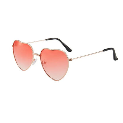 Heart Shaped Sunglasses Metal Women Brand Designer Fashion Rimless LOVE Clear Ocean Lenses Sun Glasses