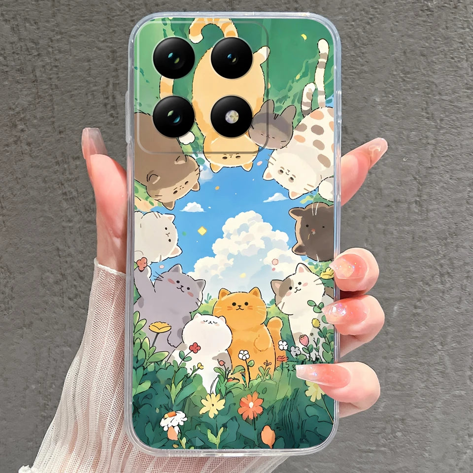 Case For Xiaomi 15 15T Pro Ultra Colorful Love Heart Durable Lightweight Soft Transparent Bumper For Xiaomi15Pro 15Ultra Fundas