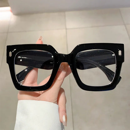Large Square Frame Clear Lens Glasses Anti Blue Light Spectacles Optical Square Computer Big Eye Glasses Frame Eyewear