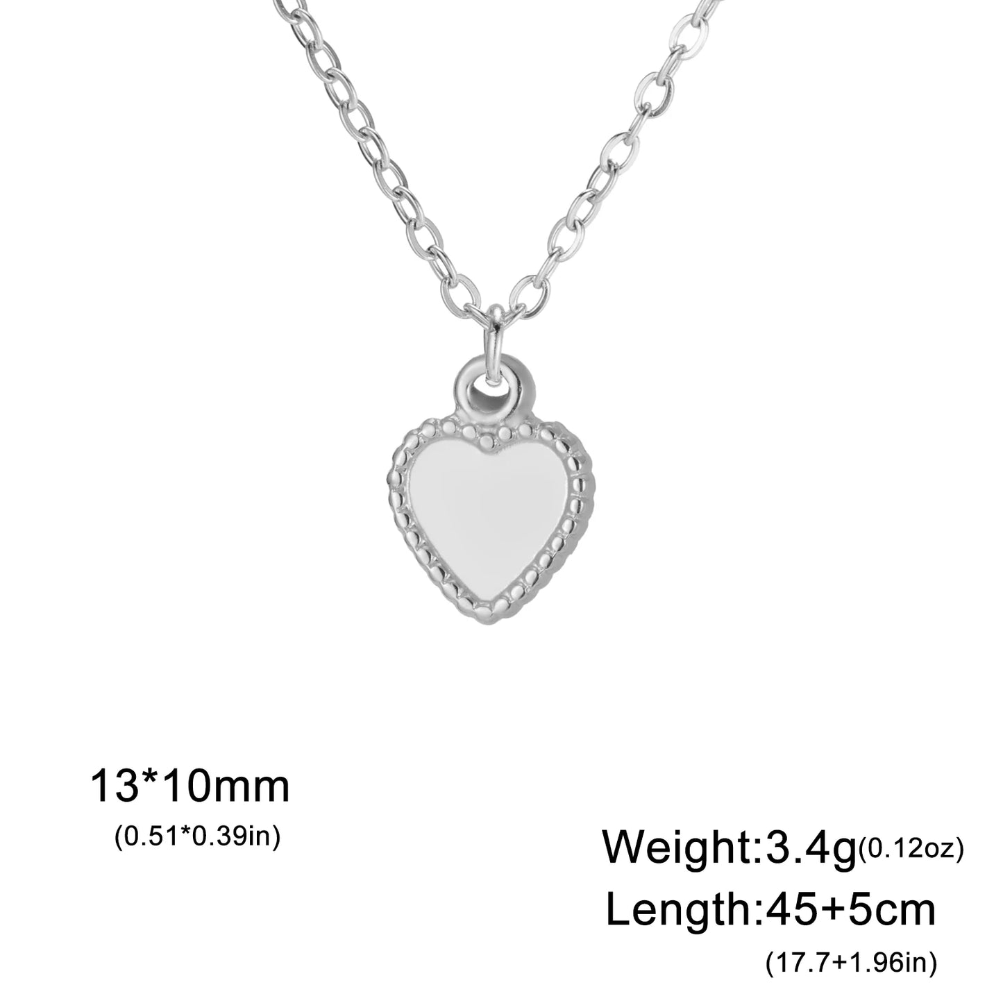 COOLTIME Love Heart Necklace for Women Stainless Steel Choker 2025 Trend Fashion Minimalist Party Jewelry Gift New in