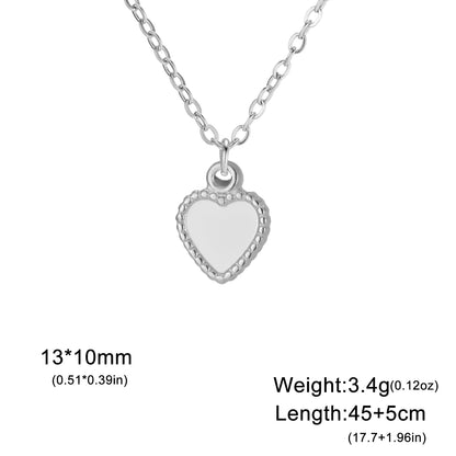COOLTIME Love Heart Necklace for Women Stainless Steel Choker 2025 Trend Fashion Minimalist Party Jewelry Gift New in
