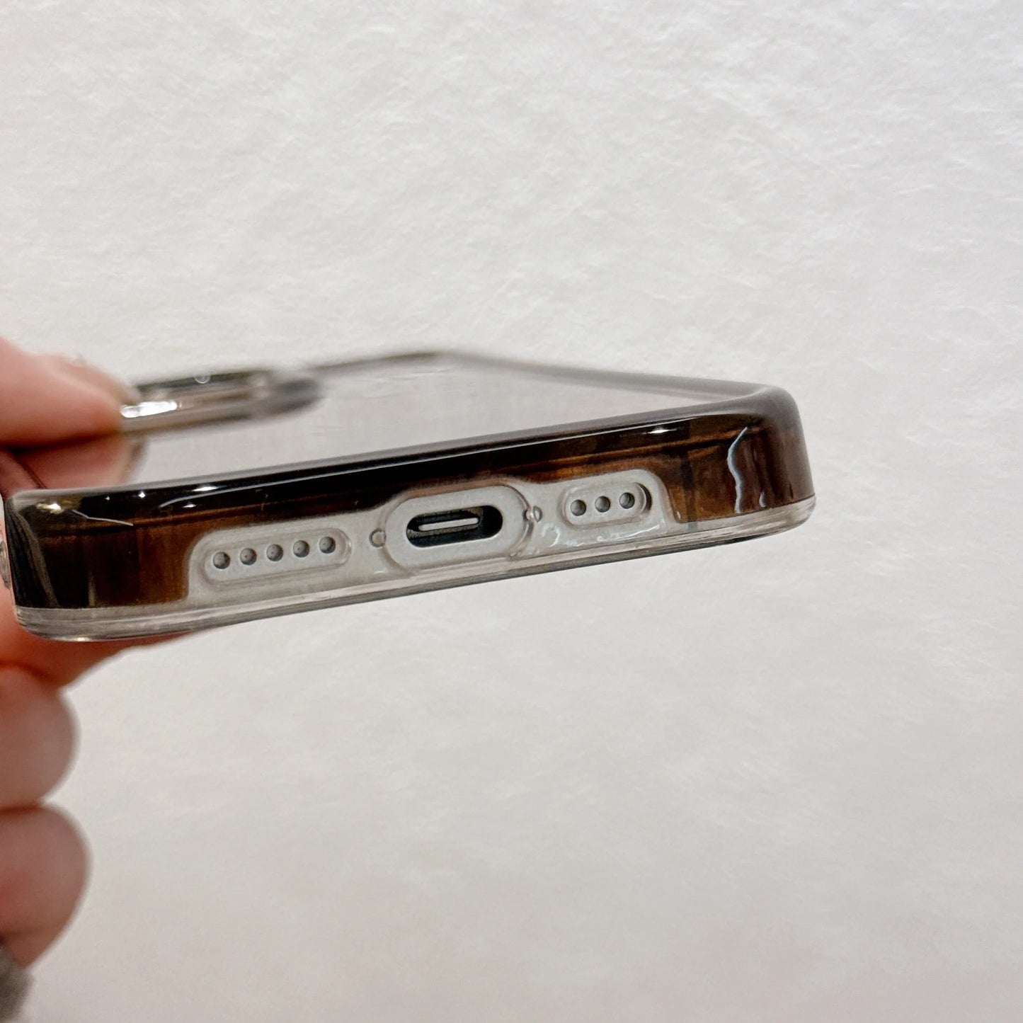 Retro Glossy Brown Amber Pattern Rendering Shockproof Protective Phone Case  For iPhone 16 15 14 13 Pro Max 16 Pro Back Cover