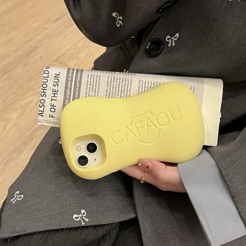 For iPhone 16 promax 15 14 13 12 Pro Max Plus Funny 3D Soap Phone Case Cute Shockproof Soft Silicone Cover