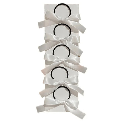 5Pcs Women's Style, Fashionable and Cute, Black Bow Hair Tie, Suitable for Daily Use, Recommended Gift Hair Accessories
