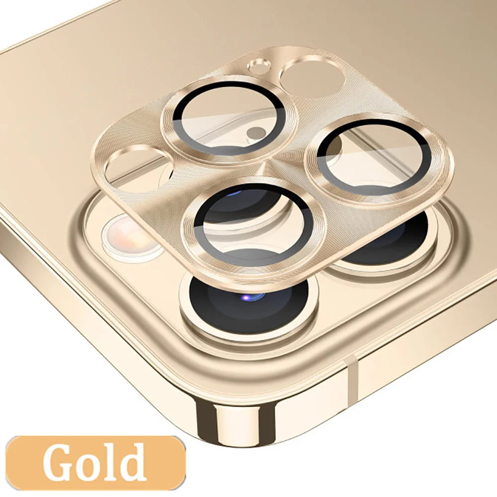 Titanium Camera Lens Protector Case Cover For iPhone 16 Pro Max 11 14 Pro 13 12 15 15Pro Max 12Mini Protection Phone Accessories