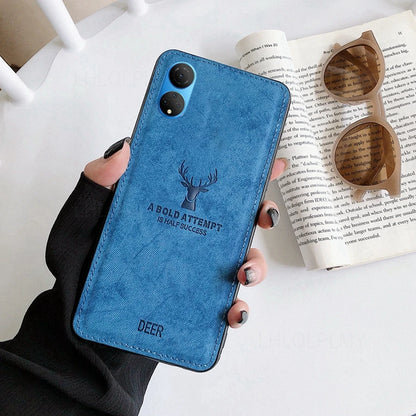 Fabric Cloth Deer Pattern Case For Huawei Nova 10 9 SE 8 12 12S 12i Y72 Honor 50 90 Lite Smart Soft Cover