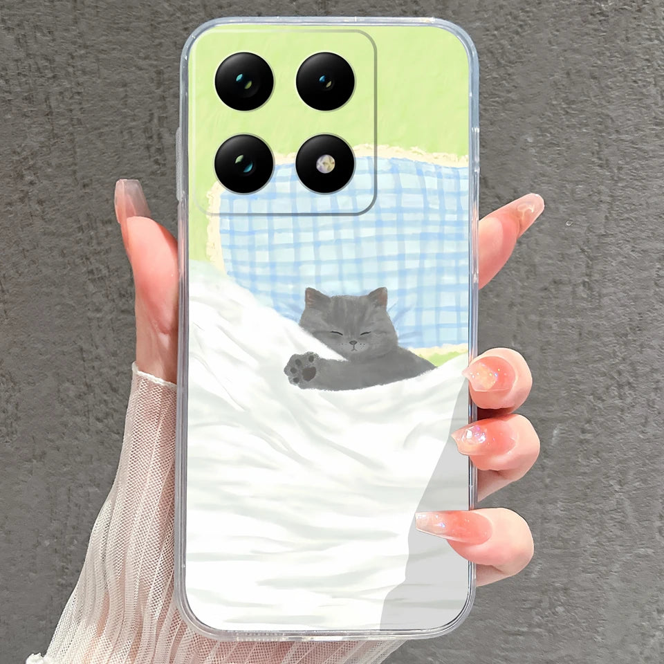 Case For Xiaomi 15 15T Pro Ultra Colorful Love Heart Durable Lightweight Soft Transparent Bumper For Xiaomi15Pro 15Ultra Fundas