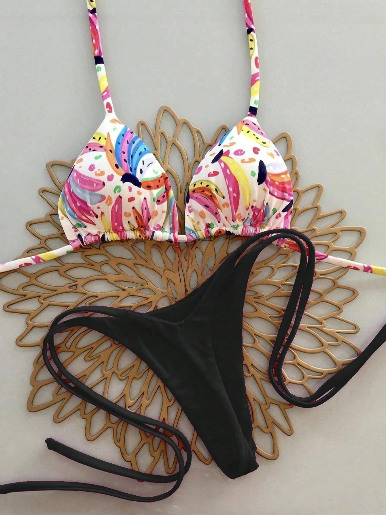 Bikini Print Swimsuit Beach Sexy Ladies Swimwear Seaside Vacation
