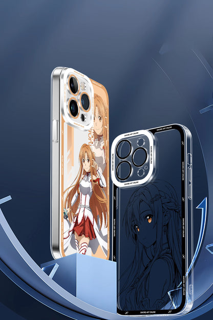 Japanese Anime Sword Art Online Phone Case for Iphone 17 16 15 14 13 12 11 Pro Max Plus Mini Air Asuna Kirito Phone Cover