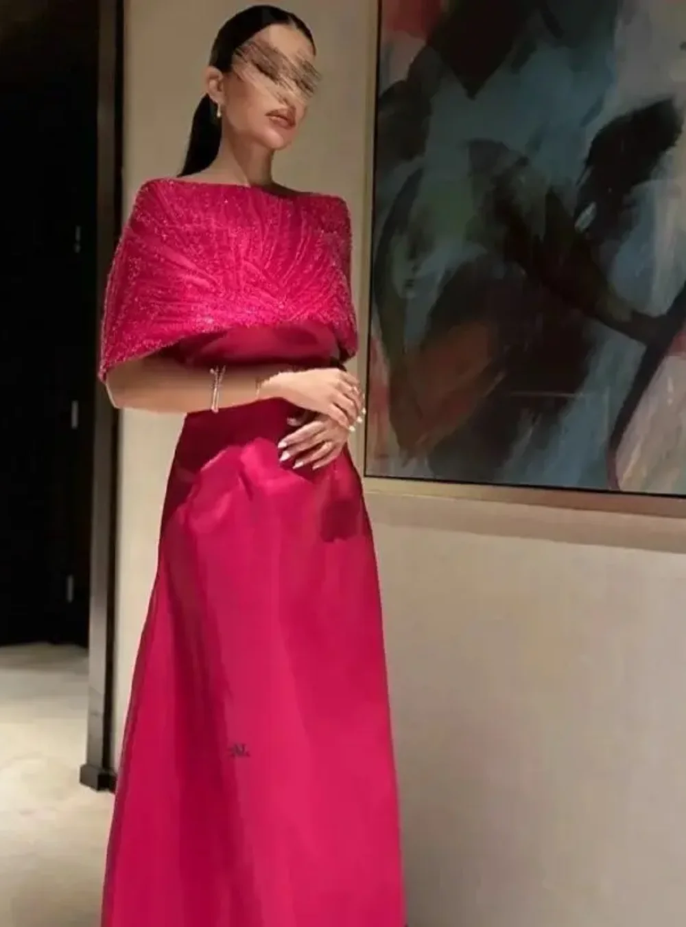 Customized Exquisite Off-the-shoulder Sheath Evening Dresses Stole ertically open back Lace s Anke length Prom  vestidos  فساتين