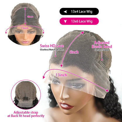 30 36 40 Inch Straight HD 13x6 Lace Frontal Wig 100% Human Hair 13x4 HD Lace Front Human Hair Wigs 250% Density Full Hair Wig