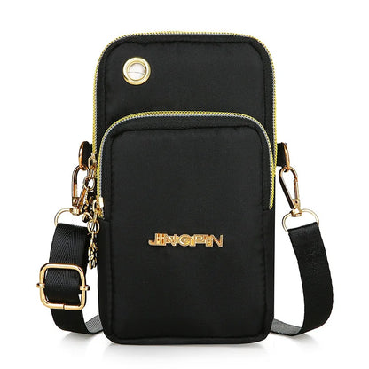 New Balloon Mobile Phone Crossbody Bags for Women Fashion Women Shoulder Bag Cell Phone Pouch With Headphone Plug 3 Layer Wallet.