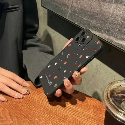 Cute Christmas Pattern Phone Case For iPhone 11 12 13 14 15 16 17 Pro Max 17 Air 16E XS X XR 7 8 Plus SE Shockproof Soft Cover