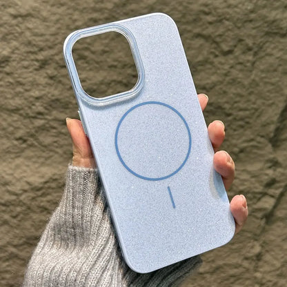 Glitter Bling For Magsafe Phone Case For iPhone 16 15 14 13 12 11 Pro Max Plus Magnetic Wireless Charging Fashion Candy Cover