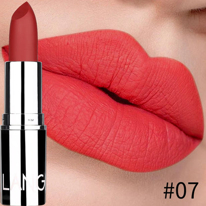 Langmani Silver Tube Matte Lipstick Non Staying Cup Makeup Lipstick  8 colors available