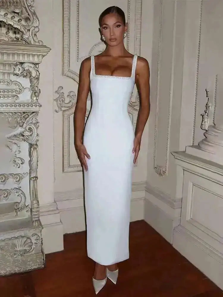 Townlike Bow Pearl Backless Sexy Party Dress Women Mini 2024 Summer Dress Elegant Waist Wrap A-line Dresses Vestidos