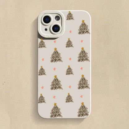 Cute Christmas Pattern Phone Case For iPhone 11 12 13 14 15 16 17 Pro Max 17 Air 16E XS X XR 7 8 Plus SE Shockproof Soft Cover