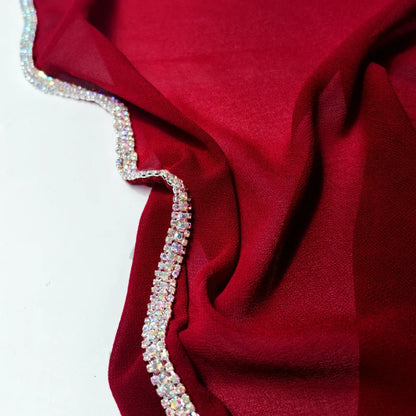 Luxury Sparkling Diamonds Long Side scarf Women Muslim Long Scarves Light Weight Soft Turban Shawl Solid Scarves 70*180CM