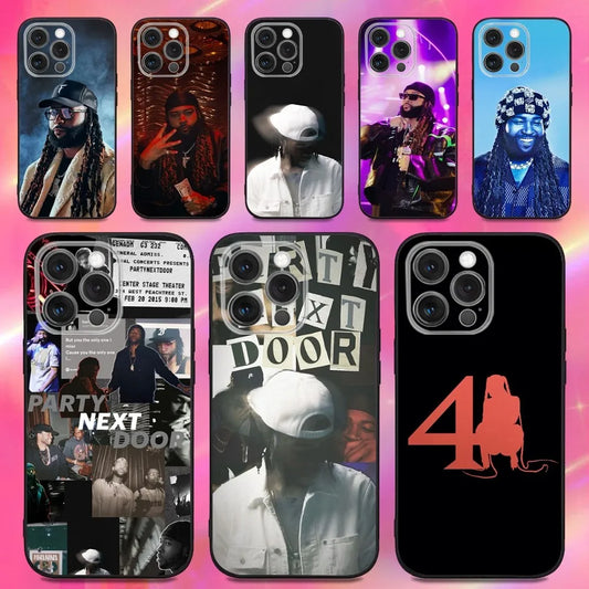 PARTYNEXTDOOR PND Phone Case For iPhone 16,15,14,13,12,11,Pro,Max,Plus,X,XS,XR,SE,8,7,Mini,Soft Silicone Black Case