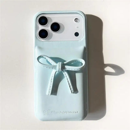 Ins Fashion Cute 3D Bow Phone Case For iphone 17 Pro Max Luxury Down Pink Jacket The Puffer Case For iphone Air Shockproof Cases