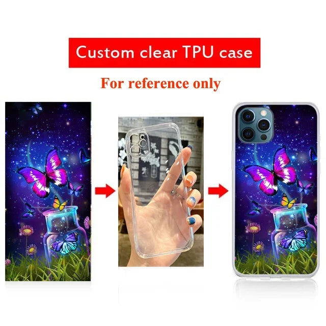 Custom Phone Cases For iphone 16 e 14 Pro Max 13 Mini 15 Plus Glass Silicone Cover Customized Photo Personalized Pictures Fundas