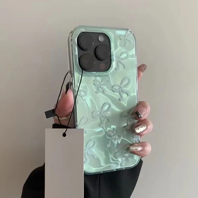 Pearl Bowknot 3D Fashion Case For OPPO A40 A60 A80 A3 A77S A15 A15S A35 A3X A59 A79 A18 A38 A77 A57 A78 A58 A96 A17 A17K Cover