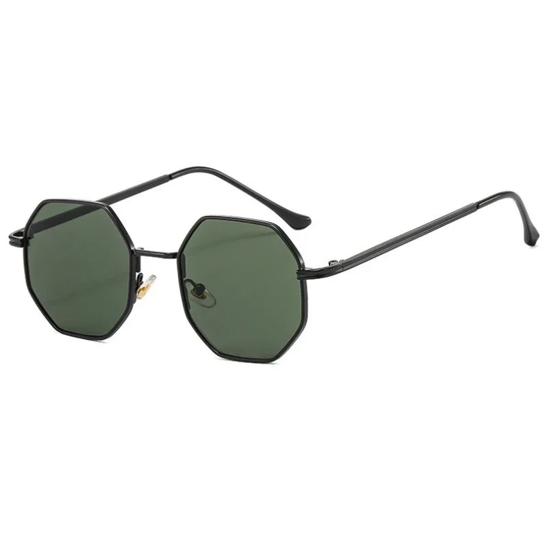 Personalized Multi Women's Sun Goggles New Fashionable Metal Polygonal Sunglasses Driving Travel Anti UV Sunshades Sunglasses