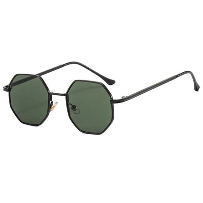 Personalized Multi Women's Sun Goggles New Fashionable Metal Polygonal Sunglasses Driving Travel Anti UV Sunshades Sunglasses