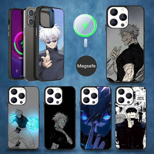 Anime Gojo S-Satoru  Phone Case  For iPhone 16,15,14,13,12,11,Pro,Max,Plus,Mini,Magsafe,Magnetic Wireless Charging Case